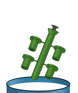 ツリーを耐火物の乳液につけます。